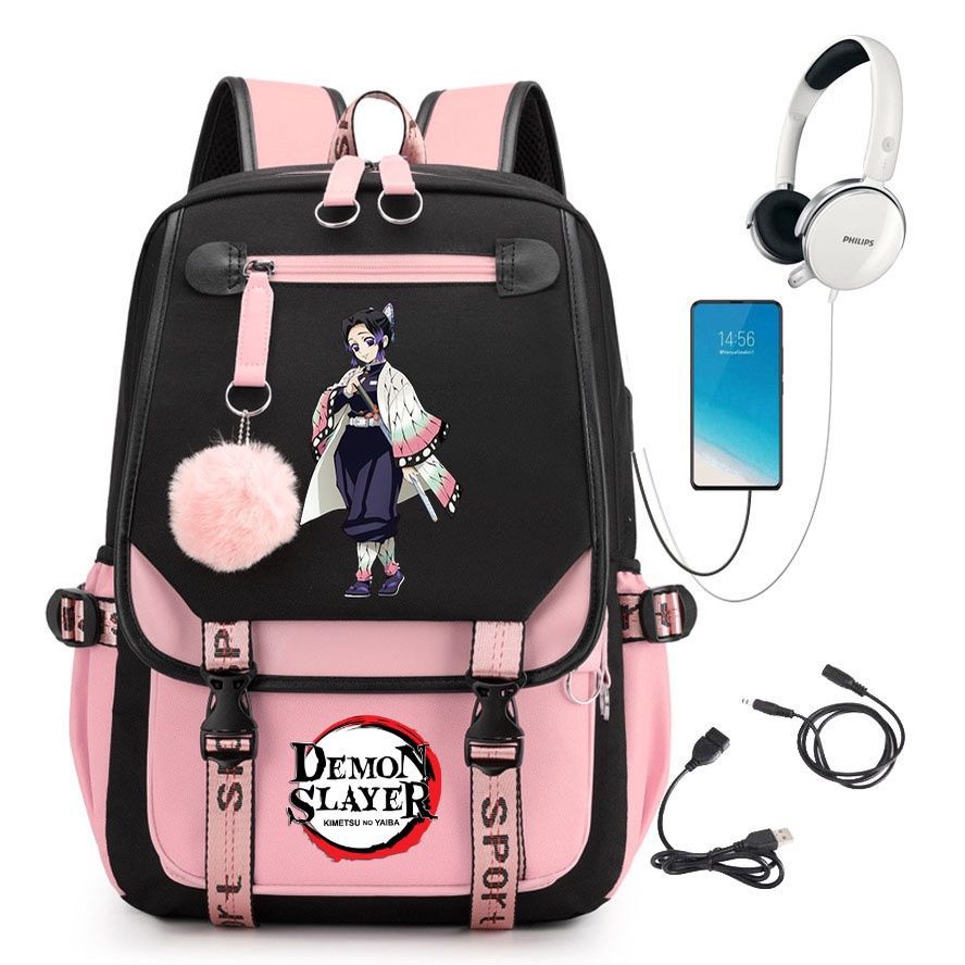 Demon Slayer Anime-Peripherie Rucksack stilvoller Anime-Themen-Schülerrucksack 0084
