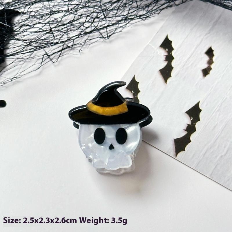 Pumpkin/Ghost Halloween Theme Hair Claw Clip Holiday Party Headwear Hair Claws For Hair Diy Accessory Hair Styling