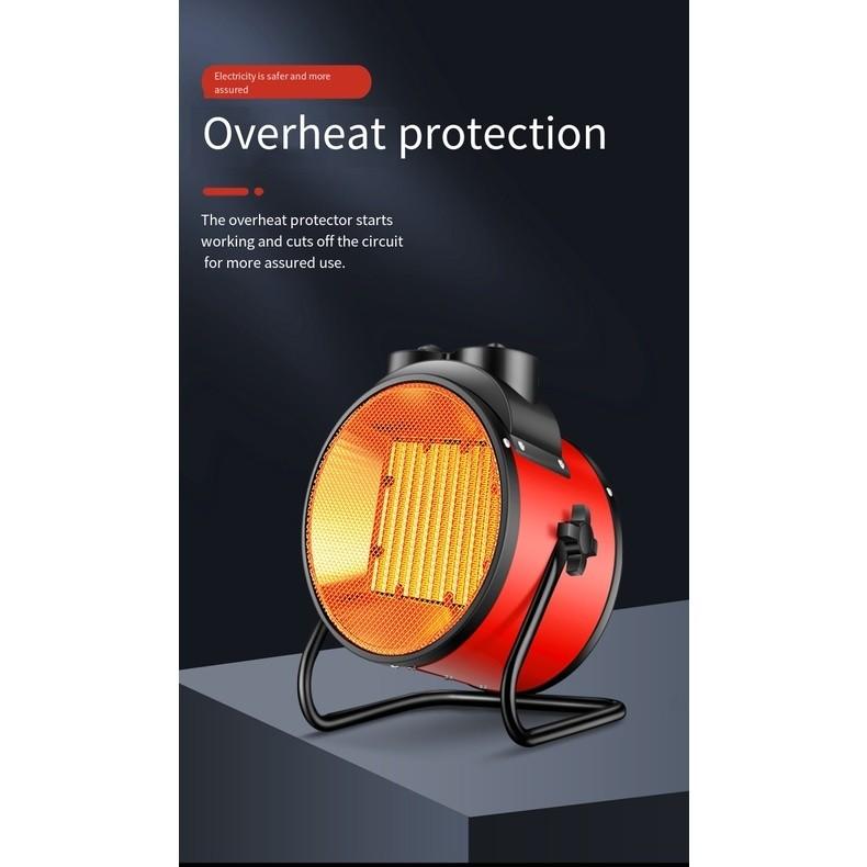 2000W/3000W Ceramic Fan Warmer Industry Portable Ceramic Space Electric Heaters Air Heater Pemanas Kipas Seramik
