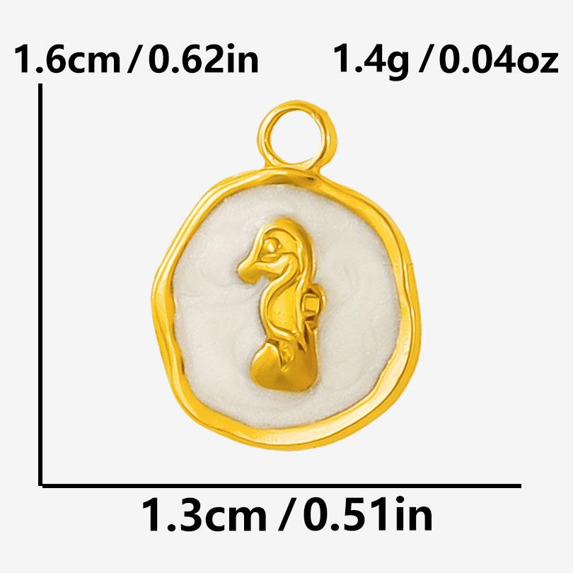6pcs Assorted Leaf Fish Mushroom Plant Animal Pendant Enamel Charm Stainless Steel Charms For Jewelry Making Supplies DIY Craft