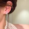 Colored Zirconia Double Piercing Hoops - Elegant, Shiny, Versatile Design Earrings