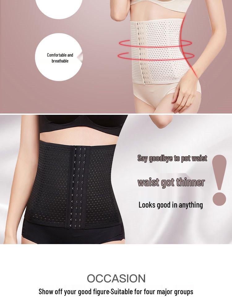 Breathable Postpartum Belly Shaper with Three-Row Buckle