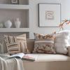New Oat Color High End Geometric Jacquard Cushion Cover Double-Sided Modern Light Luxury Pillow Covers Decorative Decor Home