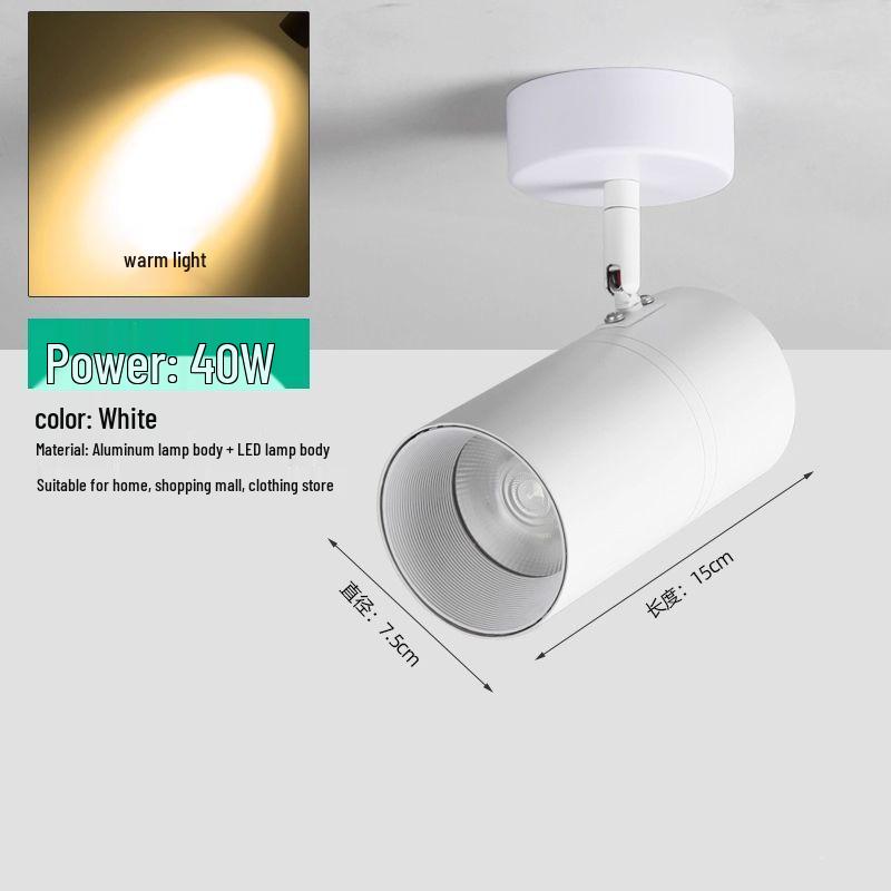 COB LED Surface-Mount Spotlight for Retail and Home Background Walls