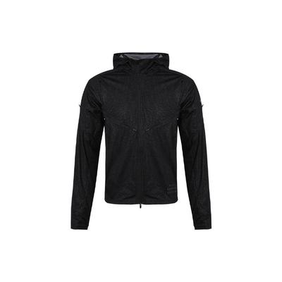Lässige Kapuzen-Laufjacke Herren Oberbekleidung Schwarz DA0417-010
