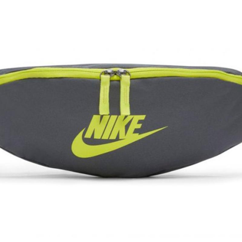 

Nike Heritage Polyester Sling Bag Fanny Pack Regular Unisex Gray Yellow Green Casual BA5750-068