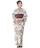 [SOUBIEN] Soubien Yukata 2-Piece Set Floro Women's (YukataHeiko Obi) Free Size Orange Small Flowers and Red Berries X Bordeaux Ykt10147-obs00330