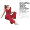 Damen Lochstickerei Pyjama Set 2 Teile Rüschen Ärmelloses Tanktop Und Lange Hose Pjs Set Sommer Lounge Nachtwäsche