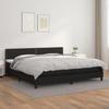 Maison Exclusive - Slatted Bed Base with Mattress Black 200x200 Cm Faux Leather