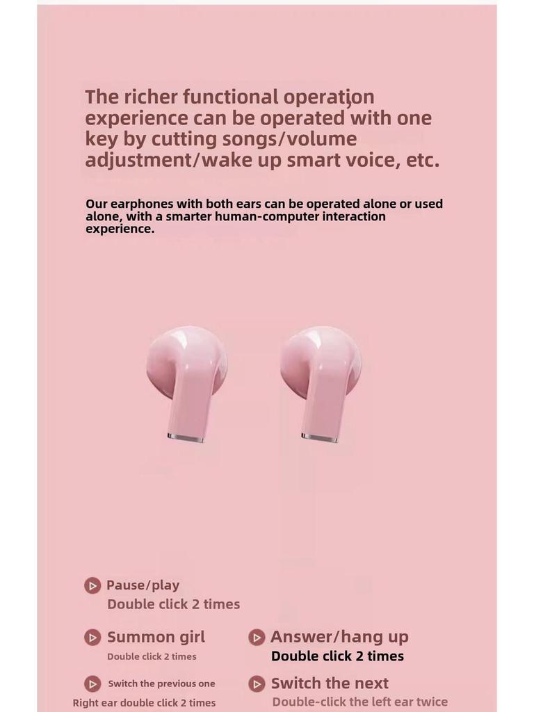 "2024 Wireless Semi Bluetooth Headset for Women - Long Battery Life