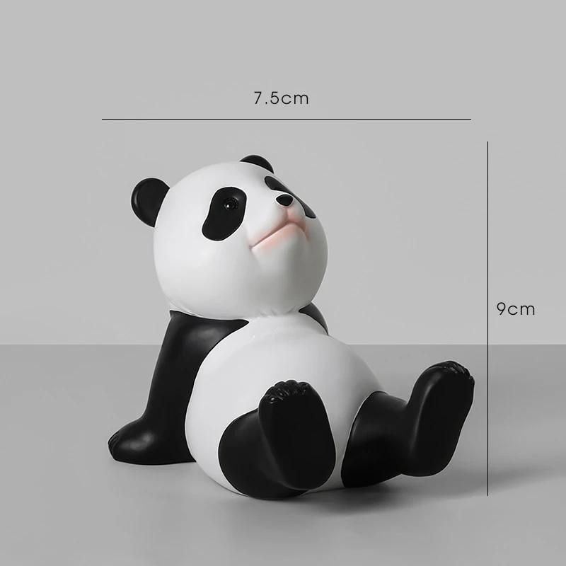 Cute Panda Phone Stand Holder Figurine, Creative Desk Mobile Phone Holder, Home Office Desktop Decoration, Gift for Kids