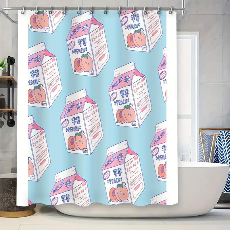 

Floral Shower Curtain Vintage Botanical Pattern Bathroom Decor Waterproof Fabric Backdrop Translucent Window Curtain Farmhouse S 90x180cm