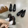 Retro Polished High-end Platform Loafers Women's Shoes 2025 Autumn and Winter New British Versatile One-pedal Single Shoes Women