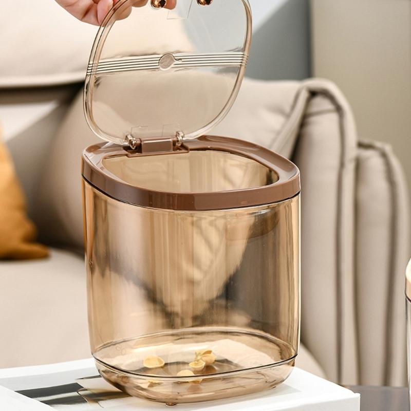 Press Lid Design Desktop Trash Can With Odor Locking Function Devil Shape Waste Container For Home Office Bedroom Decors