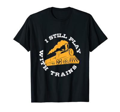 Je joue encore avec les trains I Chemin de fer miniature Garde-corps en fer Train T-shirt