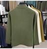 Men's Solid Color Fleece Hoodie: Autumn/Winter Long Sleeve Half-High Collar Casual Base Layer