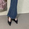 French Fairy Wind Is Not Tired Of Feet, Small Slope Heel Bag Head Sandals, Female Summer After Empty Pointed Muller Shoes
