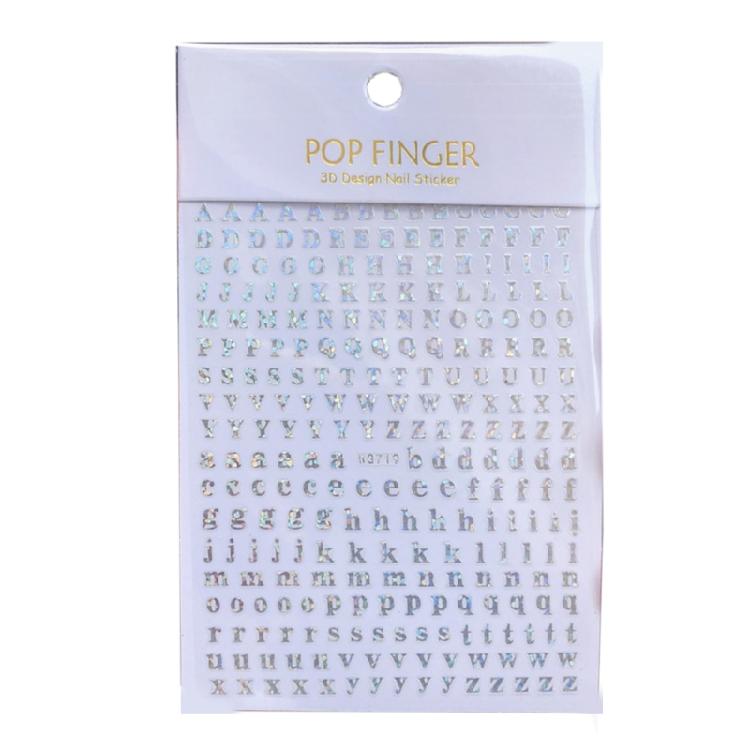 26 Buchstaben Metall Alphabet Aufkleber Kombinations Wort Aufkleber Nagelkunst Aufkleber