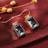 Fashionable and High-end Temperament, Colorful Zircon Earrings, Earrings, Earrings, Jewelry Gifts