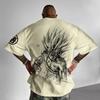 Dragon Ball Animation T-Shirt Men's Summer New Double-Sided Printing Loose Casual Harajuku Trendy Short Sleeve Parent-child Top