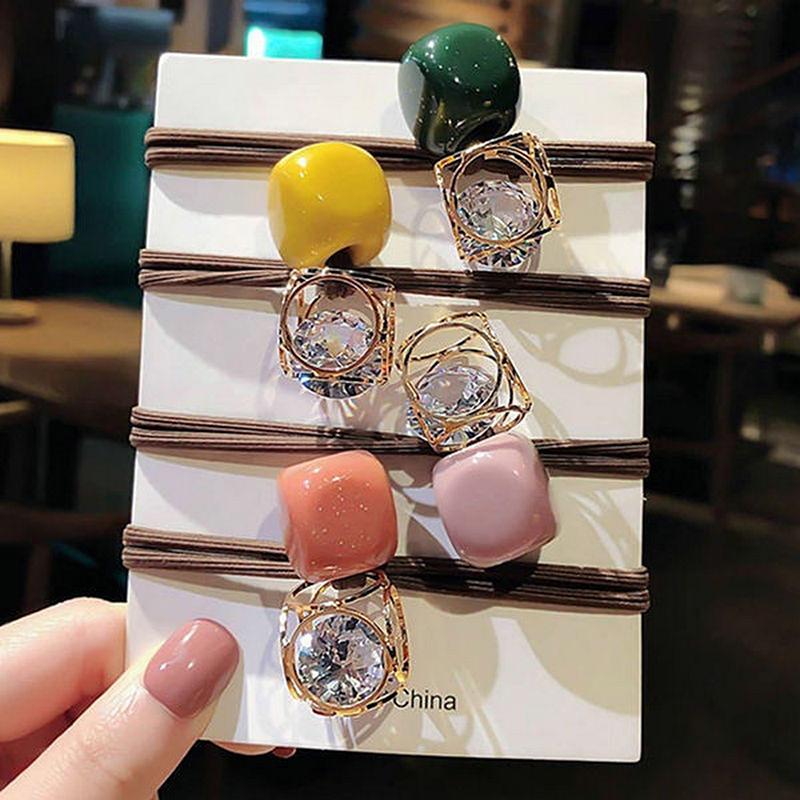 1Pcs  Head Rope Ins Hollow  Haircircle Fresh Women'S Hairtie