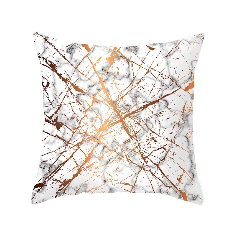 Ins Marble Geometric Print Square Pillow Cover Sofa Cushion Cover