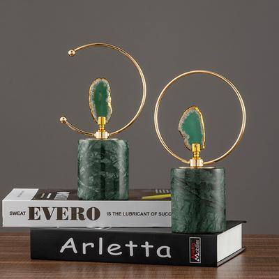 Modern Luxury Agate Crafts Living Room Bookcase Decoration Marble Base Art Sculpture Furnishings Home Decoration Accessories New