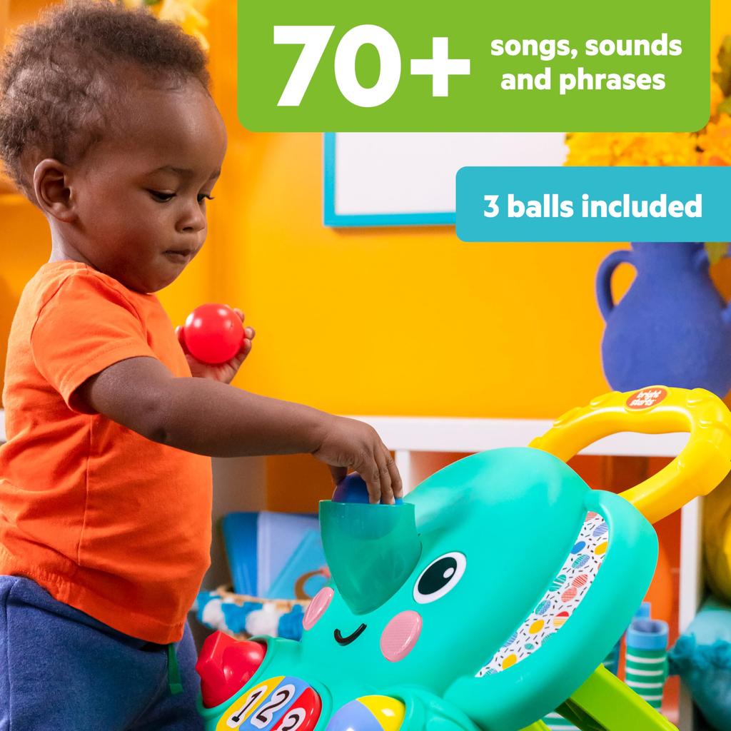 Bright Starts 2-in-1 Ball Play Walker for 6-Month-Olds, Baby Walker, Educational Toy, Model 12892