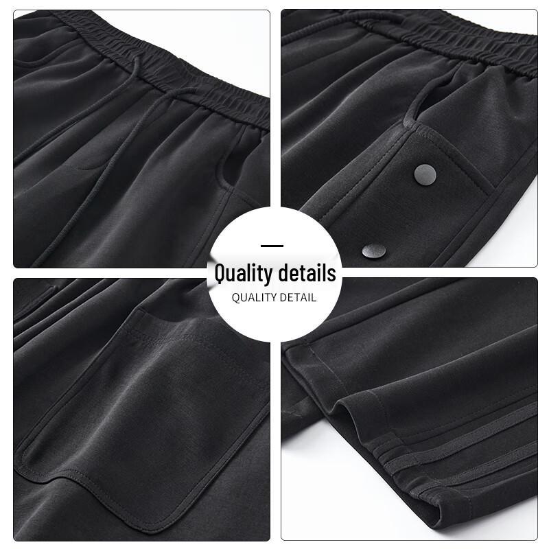 CHOCOOLATE Men's Fleece-Lined Loose Straight Leg Sweatpants