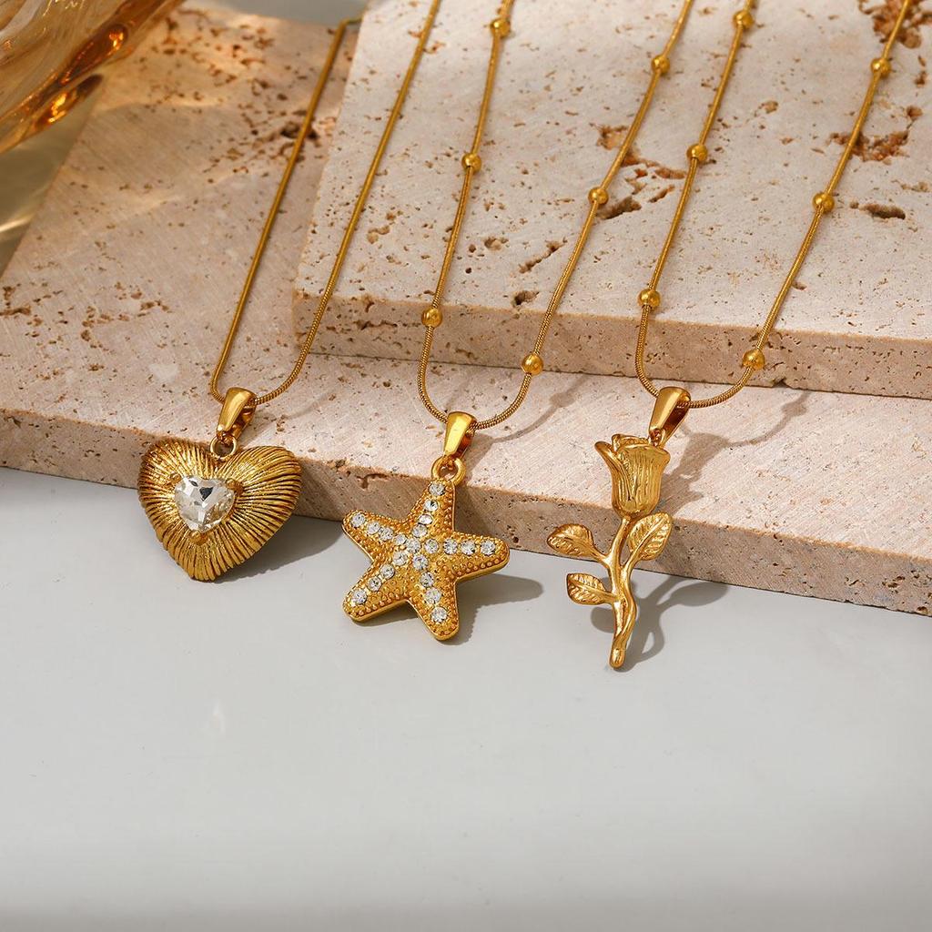 Elegant European & American Titanium Steel Necklace - Creative, Trendy Design with Exquisite Cross for Women