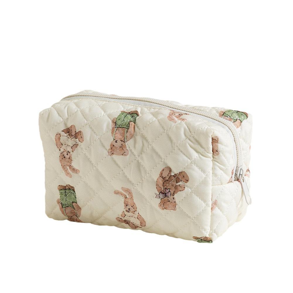 Lipstick Storage Bag Compact Travel Makeup Case Floral Makeup Bag Quilted Makeup Pouch For Everyday Use Gift