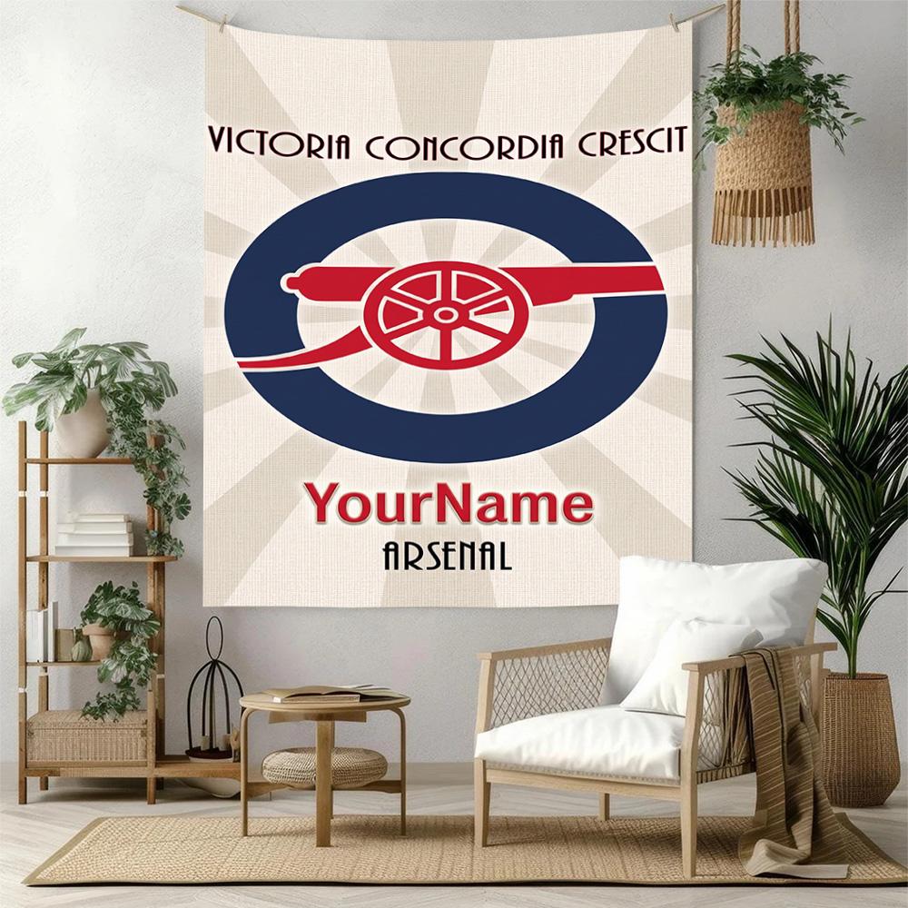 Arsenal Custom Your Name Wall Decor Tapestry Art For Pet Memorial Birthdaywedding Party Backdrop Family Gift