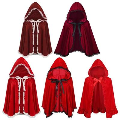 Samt-Umhang für Halloween & Weihnachten für Damen & Kinder - Europäischer und Amerikanischer Stil, Auf Lager
