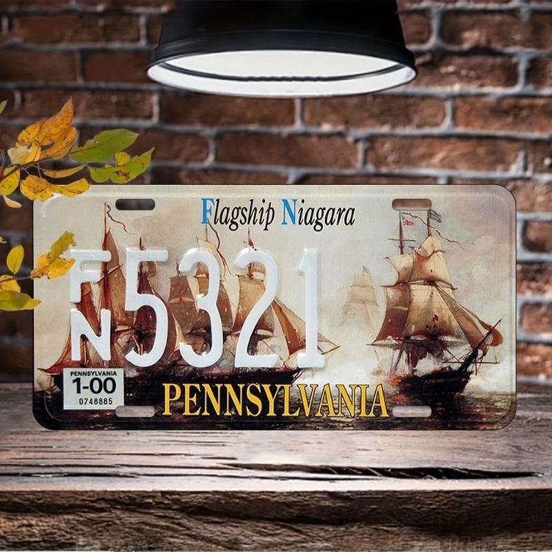 Souvenir Metal License Plate, Custom Auto Sign 15x30cm