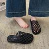 A New Style of Flat-bottomed Woven Toe Half-slipper Women's Shoes with A Lazy Person's Hollowed-out Style