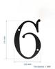 Metal Number Zero 170x145mm Black for Door Apartment House Address Sign