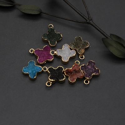 Pandantiv de cristal Pandantiv în formă de cruce de piatră naturală pentru fabricarea de bijuterii Accesoriu pentru brățară de colier
