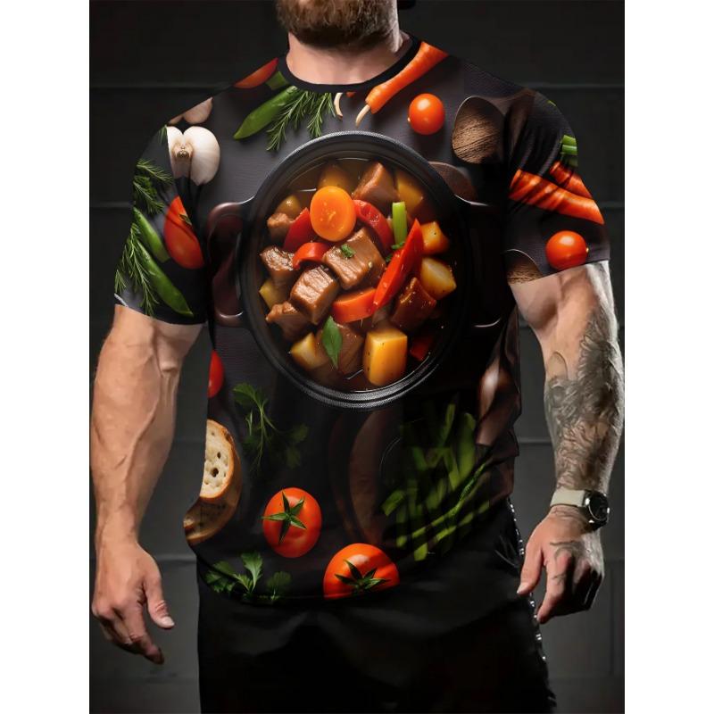 Streetwear Mens Clothing 3D Printed Graphic T Shirts Round Neck Short Sleeved Tees New in Tops Casual Funny T Shirt for Men