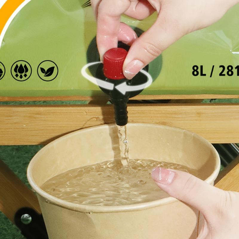 Outdoor Portable Water Storage Bag 8L With Faucet Valve Travel Camping Food Grade Large Capacity Foldable Plastic Water Bag
