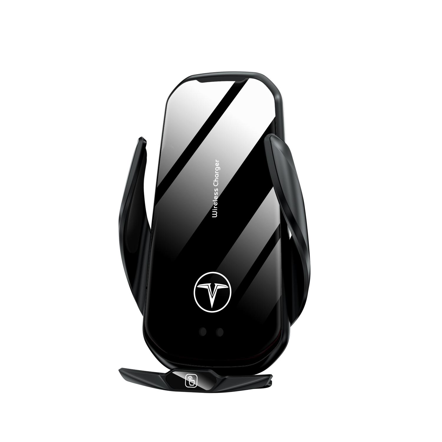 

30 Вт быстрое беспроводное зарядное устройство автоматический зажим автомобильный держатель телефона зарядное устройство с магнитной головкой универсальный для телефона as picture чёрный