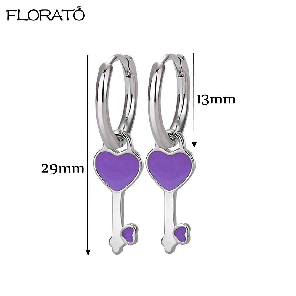 925 Silver Needle Elegant Purple Earrings Exquisite Small Hoop Earrings for Women Fashion Puncture Jewelry Accessories