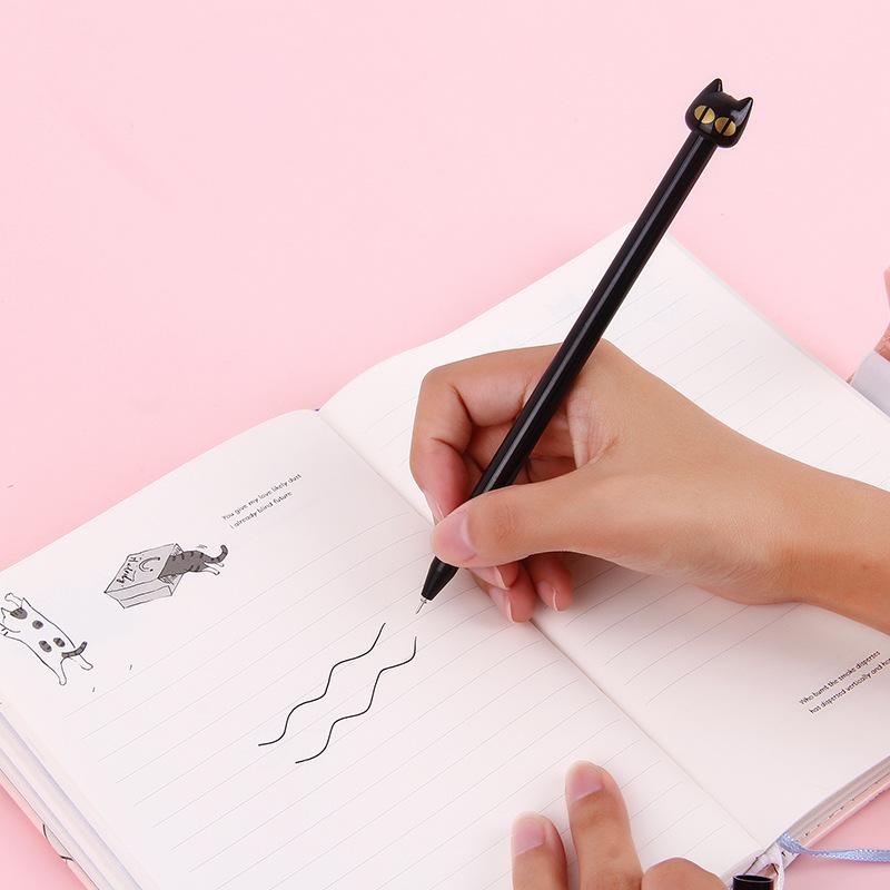 10Pcs Emoji Cat Signature Pen, Used for Office Work, Problem Solving, Signature Writing, Diary, Note Taking, Student Classroom Prizes, Friend Gatherin