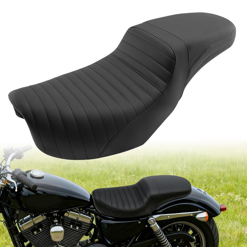 

Two-Up Motorcycle Driver Passenger Seat PU Leather Seat Cushion For Harley Dyna Super Glide Low Rider Street Bob FXDB 2006-2017