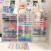 Multifunctional Transparent Acrylic Marker Pen Holder Colored Pencil Case Large Capacity Organizer for Kids Art School Supplies