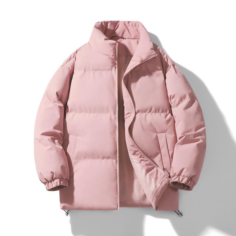 2025 Men's and Women's Stand-up Collar Bread Jackets, Down Warm Thickened Jackets, Couples, American Trend Cotton Clothes
