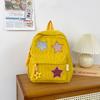 Schoolbag small schoolbag for women, Korean style INS corduroy star pattern, high school student small backpack, large capacity student backpack