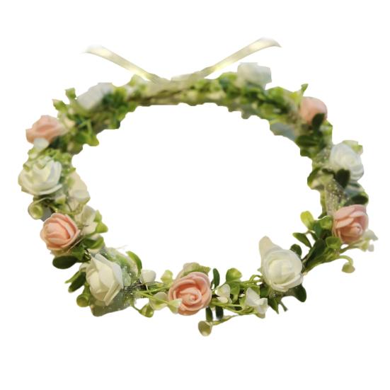 

Цветная светодиодная цветочная корона, регулируемая лента, невеста, цветочная гирлянда, венок для волос, повязка на голову, украшение для волос, женские аксессуары для свадьбы