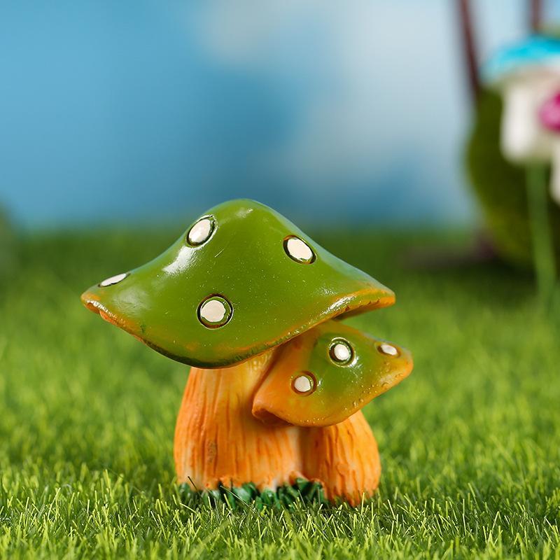 Simulated Mushroom Ornament Cute Mushroom Micro Landscape Decoration Gardening Decoration Resin Craft Bonsai DlY Plant Ornament