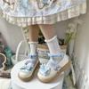 Cute big head shoes Lolita single shoes sweet bow jk uniform small leather shoes Lolita soft sister shallow mouth LO shoes