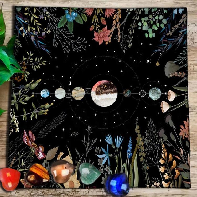 50x50/60x60/75x75cm Tarot Tablecloth Mat Divinations Board Game Oracles Card Pad